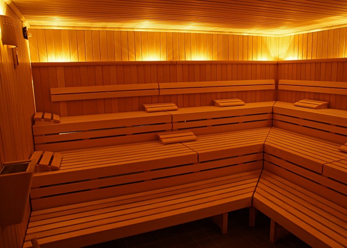 Sauna im Campusgebäude